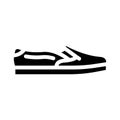slipons footwear glyph icon vector illustration