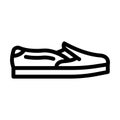 slipons footwear line icon vector illustration