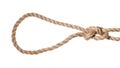 slipped figure-eight loop noose tied on jute rope Royalty Free Stock Photo