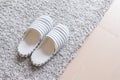 Slipper on carpet Royalty Free Stock Photo