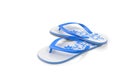 Slippers for the beach on a white background. 3D rendering Royalty Free Stock Photo