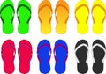 Slippers, flip-flop multicolored