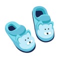 Slippers home footwear isolated pear for kids flip flops Royalty Free Stock Photo