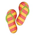 Slippers icon, cartoon style Royalty Free Stock Photo