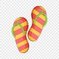 Slippers icon, cartoon style Royalty Free Stock Photo