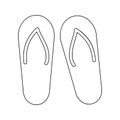 slippers icon. Element of SPA for mobile concept and web apps icon. Thin line icon for website design and development, app Royalty Free Stock Photo