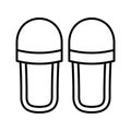 Slippers icon. House shoes isolated on white background