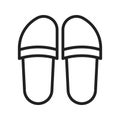 Slippers Icon Image.