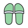 Slippers Icon Image.