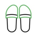 Slippers Icon Image.