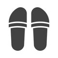 Slippers Icon Image.