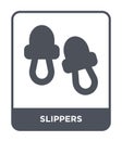 slippers icon in trendy design style. slippers icon isolated on white background. slippers vector icon simple and modern flat Royalty Free Stock Photo