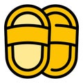 Slippers icon vector flat