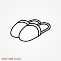 Slippers icon, vector illustration, fachion symbol isolated on background