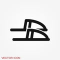 Slippers icon, vector illustration, fachion symbol isolated on background