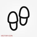 Slippers icon, vector illustration, fachion symbol isolated on background