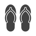 Slippers icon vector image.