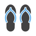 Slippers icon vector image.