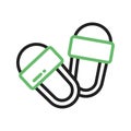 Slippers icon vector image.