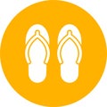 Slippers icon vector image.