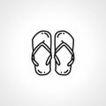 slippers line icon. beach slippers icon