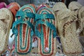 Slippers from natural materials Royalty Free Stock Photo