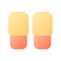 Slippers pixel perfect flat gradient color ui icon