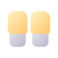 Slippers pixel perfect flat gradient two-color ui icon