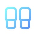 Slippers pixel perfect gradient linear ui icon