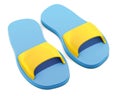 Slippers pool blue