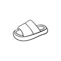 Slippers women line illustration creative design