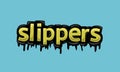 SLIPPERS writing vector design on blue background Royalty Free Stock Photo