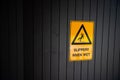 slippery floor sign on a wall in australia Royalty Free Stock Photo