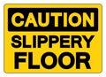 Slippery Floor Symbol Sign,Vector Illustration, Isolate On White Background Label. EPS10