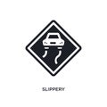 slippery isolated icon. simple element illustration from traffic signs concept icons. slippery editable logo sign symbol design on Royalty Free Stock Photo