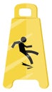 Slippery sign, icon Royalty Free Stock Photo