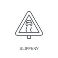 Slippery sign linear icon. Modern outline Slippery sign logo con Royalty Free Stock Photo