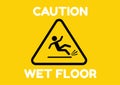 Slippery Surface Slippery Floor Wet Floor sign falling man vector Royalty Free Stock Photo