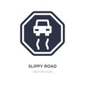 slippy road icon on white background. Simple element illustration from Transport concept Royalty Free Stock Photo