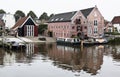 Slipway and warehouses in Dokkum, the Netherlands