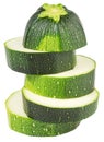 Slised zucchini isolated Royalty Free Stock Photo