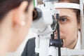 Slit Lamp eye control with the Ophthalmologist