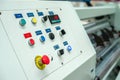 Slit machine gravure control panel. Royalty Free Stock Photo