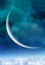 Sliver of a Crescent Moon Royalty Free Stock Photo