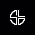 SLO logo SLO icon SLO monogram SLO letter minimalist Circle flat Unique modern abstract logo design Royalty Free Stock Photo