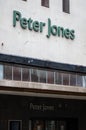 SLOANE SQUARE, LONDON, ENGLAND- 17th February 2021: Peter Jones shop front in Sloane Square
