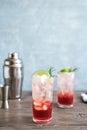 Sloe Gin Fizz Cocktail Royalty Free Stock Photo