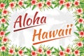 Slogan aloha hawaii jungle frame