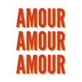 Slogan Amour phrase graphic vector Print Fashion lettering calligraphy