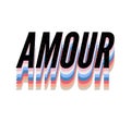 slogan Amour phrase graphic vector Print Fashion lettering calligraphy